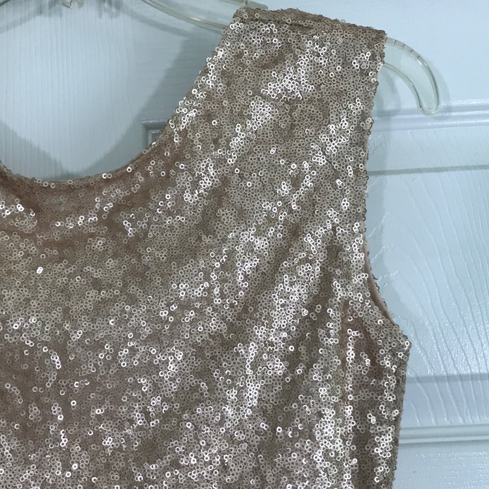 Tobi Sleeveless Open Back Mini Sequence Dress M - image 2